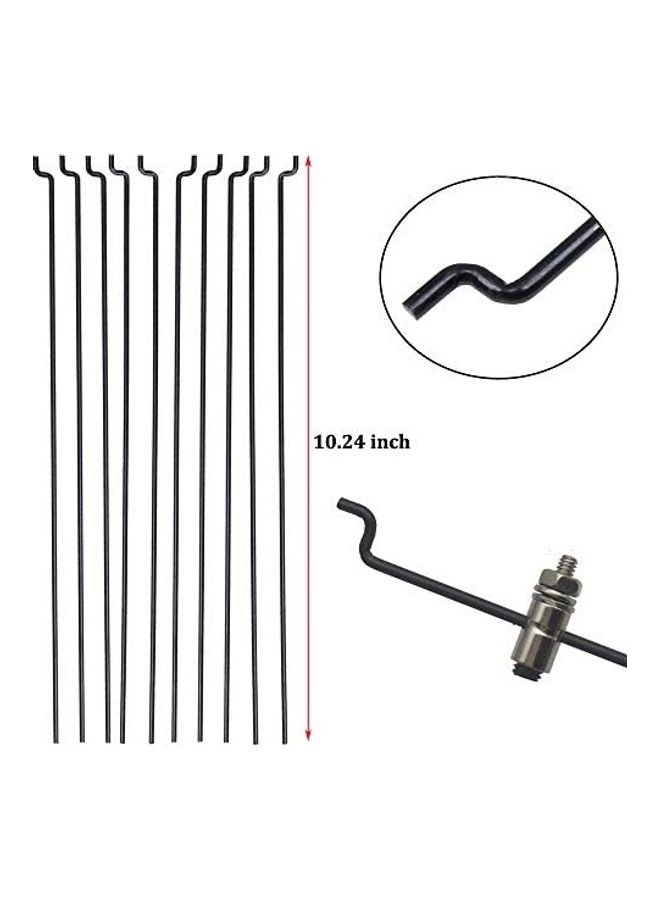 10-Piece Steel Pushrods And 10-Piece Nylon  Lock On Control Horns 4 Holes For Rc Airplane Model - Image 2