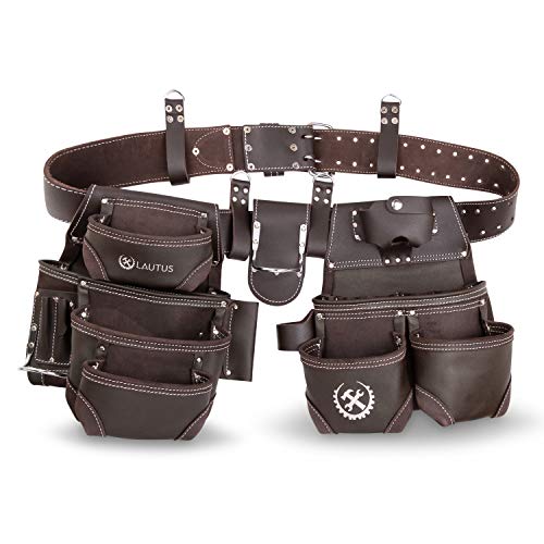 LAUTUS Oiled Tanned Rig Tool Belt/Pouch/Bag, Carpenter, Construction, Framers, Handyman, Electrician - Image 5