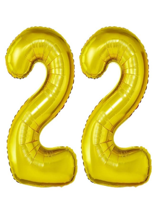 بالونيستيكس بالون فويل صلب من بالونيستيكس، رقم 22، مقاس 17 بوصة (ذهبي، عبوة من قطعتين) - Image 1