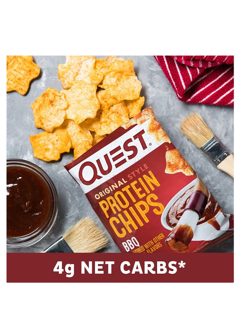 QUEST NUTRITION - Quest Protein Chips BBQ pack  8 - 1.1oz (32g) bags - Image 1