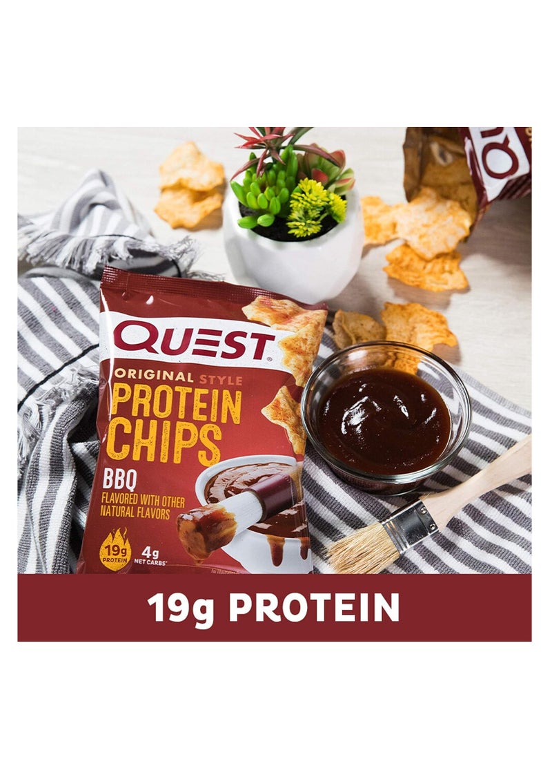QUEST NUTRITION - Quest Protein Chips BBQ pack  8 - 1.1oz (32g) bags - Image 1
