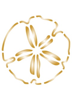 Usnyabni Sand Dollar Stencil - 6.5 x 6.5 inch (L) - Reusable Ocean Nautical Seashore Stencils for Painting - Use on Walls, Floors, Fabrics, Glass, Wood, and More…  - Image 1