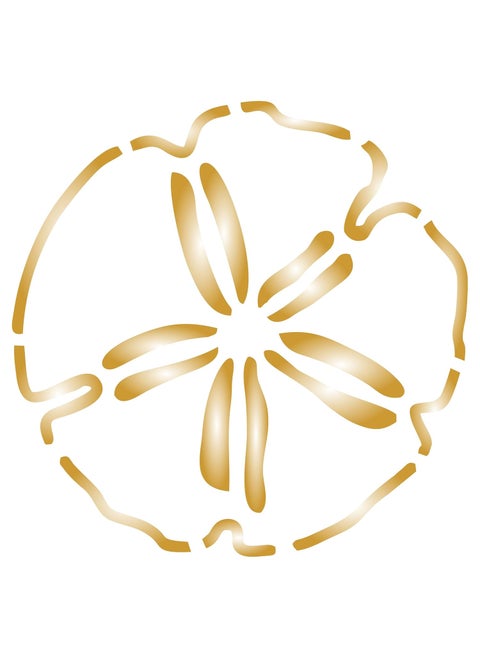 Sand Dollar Stencil - 6.5 x 6.5 inch (L) - Reusable Ocean Nautical Seashore Stencils for Painting - Use on Walls, Floors, Fabrics, Glass, Wood, and More…