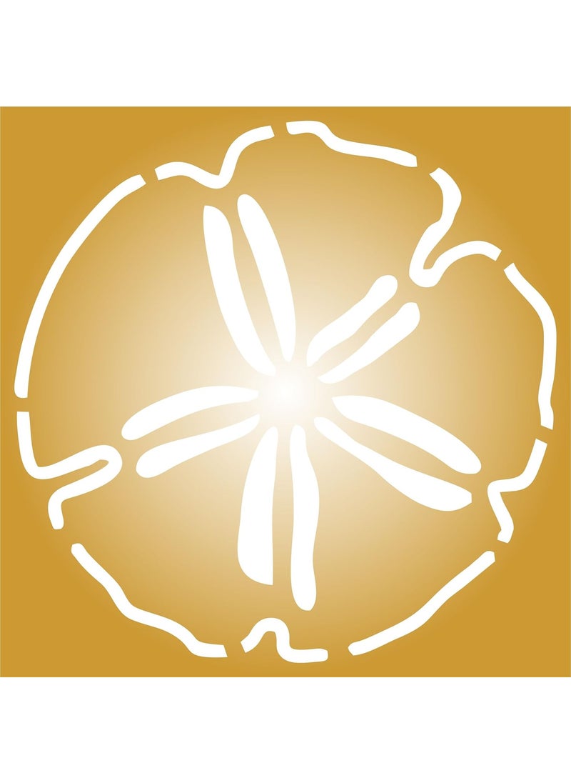 Usnyabni - Sand Dollar Stencil - 6.5 x 6.5 inch (L) - Reusable Ocean Nautical Seashore Stencils for Painting - Use on Walls, Floors, Fabrics, Glass, Wood, and More… - Image 1