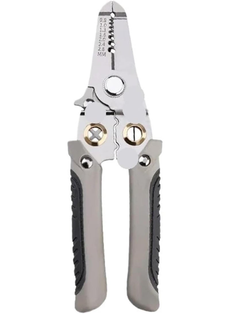 GGOOT Wire Stripping Pliers Multifunctional Electrician Special Wire Splitting Pliers Universal Industrial Hardware Tools Cable Pliers Multi-Functional Wire Splitting Pliers (Color : Style1 18.7cm)  - Image 1