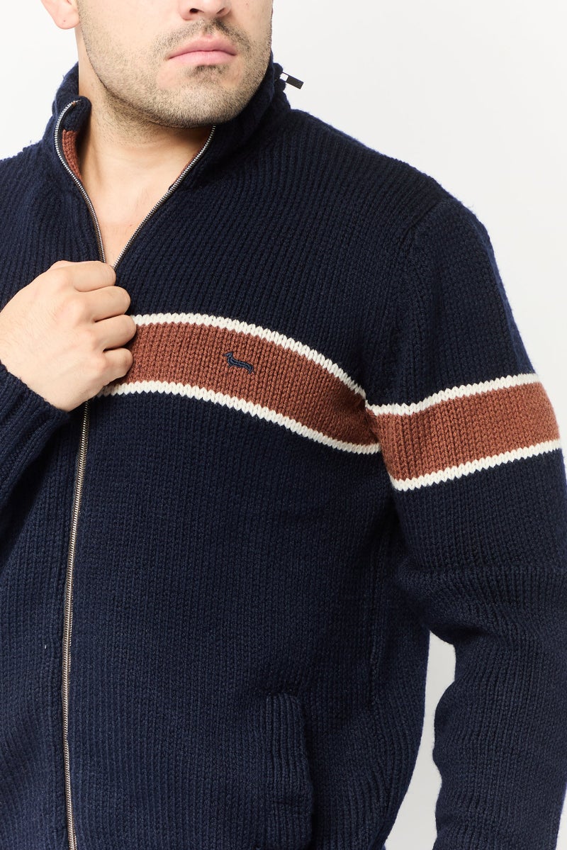 Harmont & Blaine Men High Neck Textured Sweater, Multicolor - Image 3