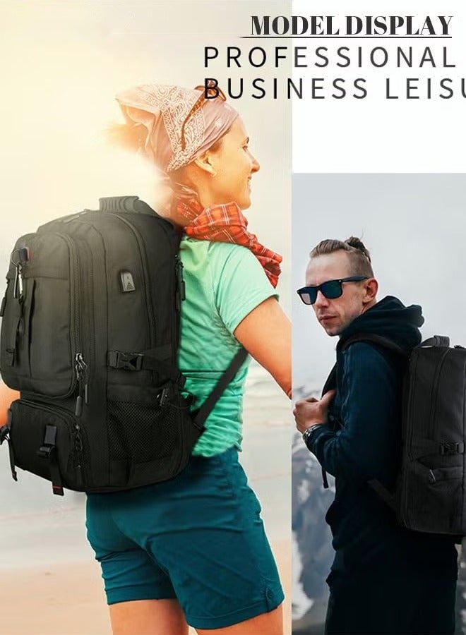 Canway Men Outdoor Sports Mountaineering Bag External Charging Port Independent Shoe Compartment Large Capacity Scientific Compartmentalized Backpack Short Distance Luggage Bag - Image 2