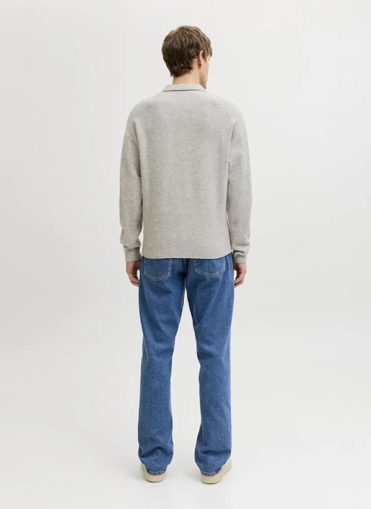 JJ Rebel Knitted Relexe Fit Split Neck Sweatshirts