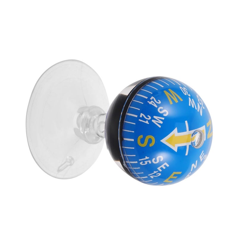 Portable Blue Plastic Suction Cup Car Compass for Dashboard Marine Truck Navigation - Image 2