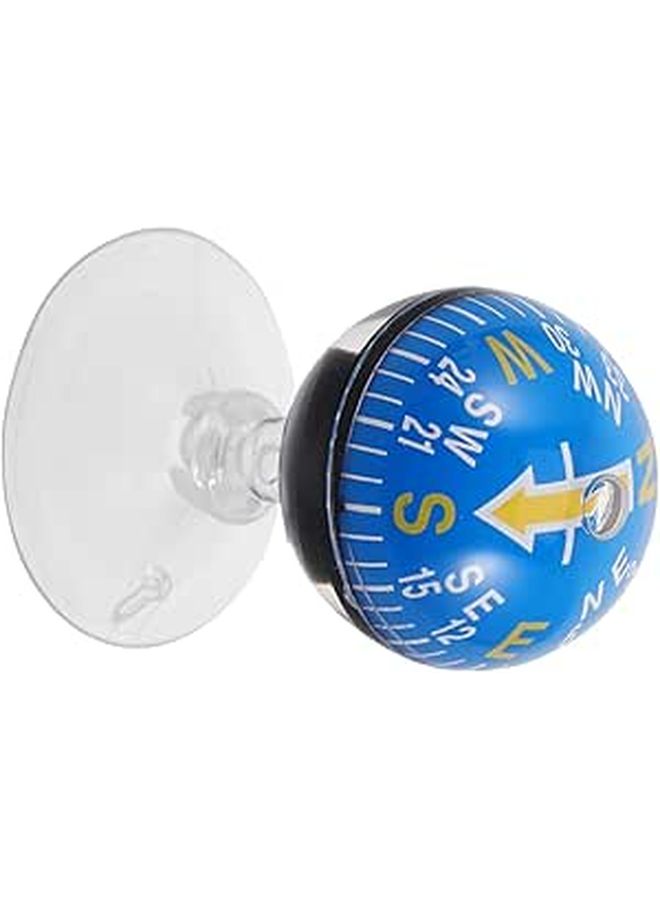Portable Blue Plastic Suction Cup Car Compass for Dashboard Marine Truck Navigation - Image 1