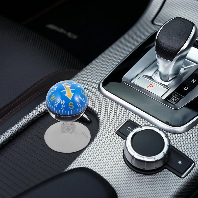 Portable Blue Plastic Suction Cup Car Compass for Dashboard Marine Truck Navigation - Image 5