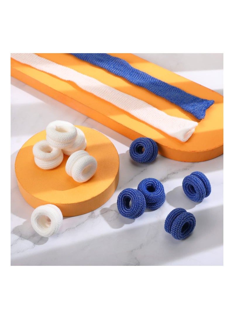 KASTWAVE 20 Pack First Aid Tubular Care Bandage, Sports Protective Gear, Soft Cotton Blue White Bandages for Finger Sprains and Swelling, 21x2cm - Image 4