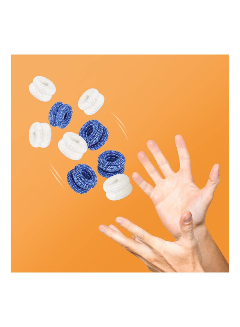 KASTWAVE 20 Pack First Aid Tubular Care Bandage, Sports Protective Gear, Soft Cotton Blue White Bandages for Finger Sprains and Swelling, 21x2cm - Image 5