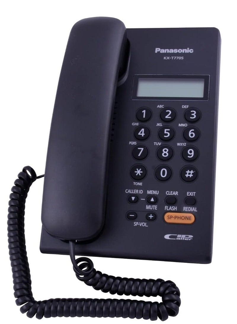 Panasonic Corded Landline Phone With Caller ID Black KX-T7705SX - Image 3