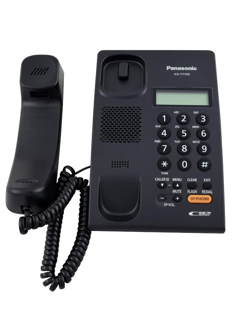 Panasonic Corded Landline Phone With Caller ID Black KX-T7705SX - Image 2