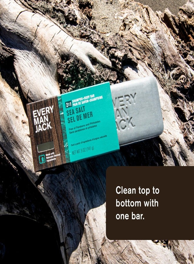 Every Man Jack, Shampoo And Body Bar 2 In 1 Sea Salt, 5 Ounce - Image 2