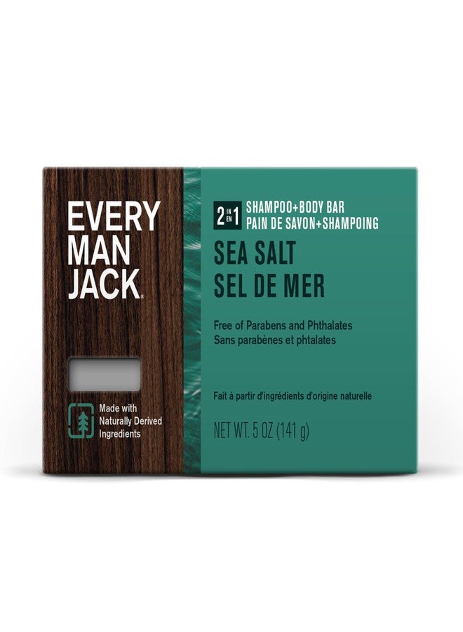 Every Man Jack, Shampoo And Body Bar 2 In 1 Sea Salt, 5 Ounce - Image 1