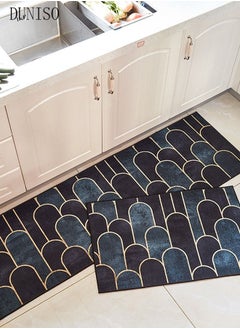 DUNISO 2PCS Non-Slip Kitchen Rugs and Mats, Anti-Fatigue Hallway Kitchen Runner Rug Set Backing Floor Mat for Kitchen Laundry Bathroom Office 40*60cm&40*120cm, Polyester, Rectangle  - Image 4
