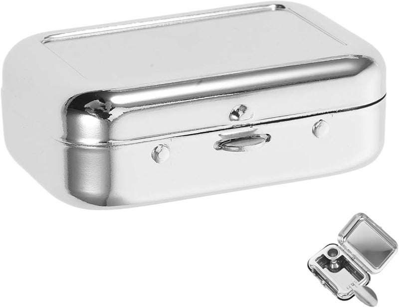 Stainless Steel Portable Pocket Ashtray Windproof Compact for Car Travel Outdoor - Image 1