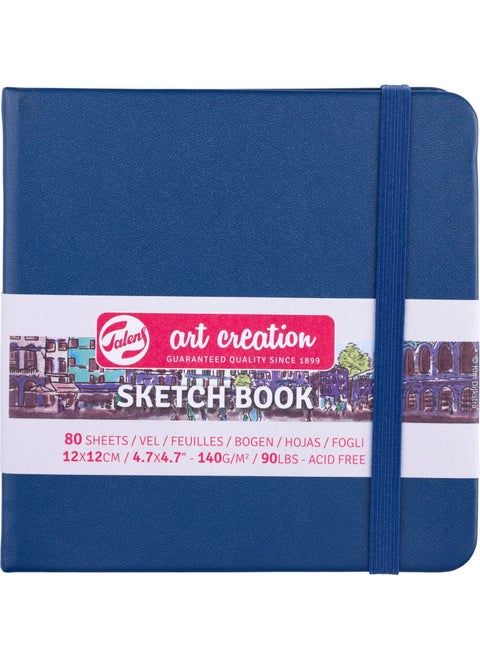 Sketchbook Hard Cover Sketch Drawing Book 12 x 12 cm 140 gr 80 Yp Navy Blue