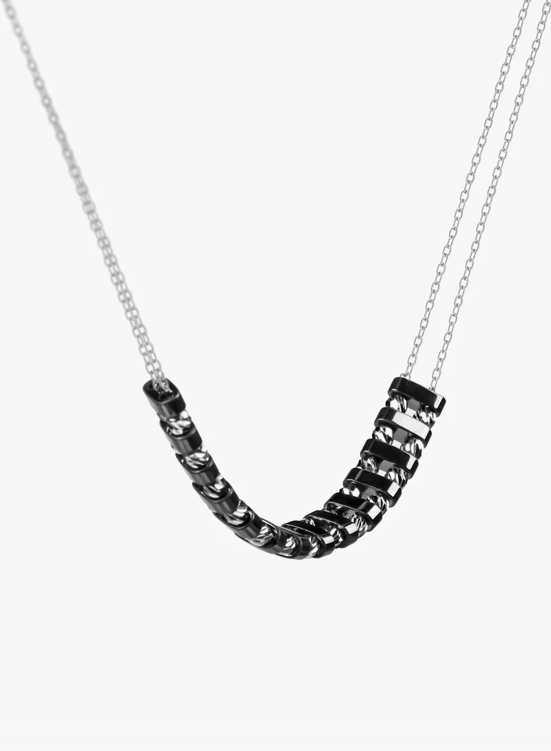 Minza  Minza " Asenath " Pure 925 Sterling Silver, Hematite Stone, Handmade Necklace for Women, Pendant and Chain Necklace, 2.500 grams of Silver, Jewelry for Casual & Special Occasion for Women | Best Price UAE