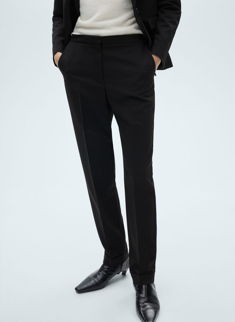 MANGO Straight Fit Suit Pants  - Image 1