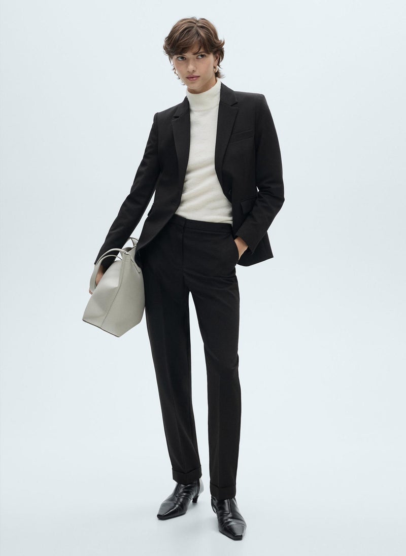 MANGO Straight Fit Suit Pants  - Image 4