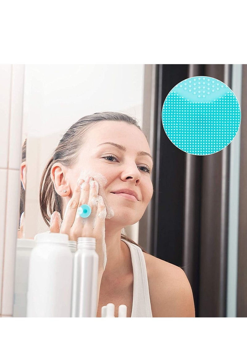 Y&D Face Scrubber, Soft Silicone Facial Cleansing Brush Exfoliator Blackhead Acne Pore Pad Cradle Cap Wash for Deep Cleaning Care Sensitive, Delicate, Dry Skin 4 Pack - Image 4