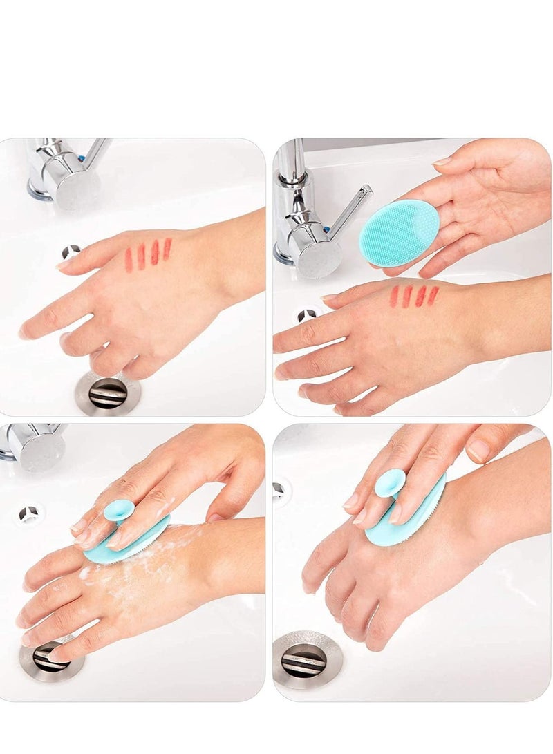 Y&D Face Scrubber, Soft Silicone Facial Cleansing Brush Exfoliator Blackhead Acne Pore Pad Cradle Cap Wash for Deep Cleaning Care Sensitive, Delicate, Dry Skin 4 Pack - Image 2