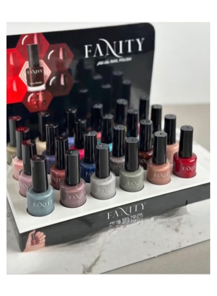 فانيتي طقم طلاء أظافر يحوي 24 قطعة متعدد الألوان - Image 4