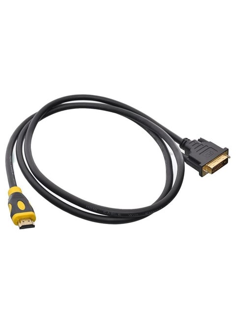 كابل تحويل الفيديو - محول DVI موثوق به إلى HDMI لبث الوسائط المتعددة السلس من سطح المكتب إلى HDTV أو المراقبة مع جودة الصورة المعززة وتصميم دائم