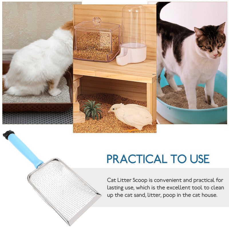 Stainless Steel Litter Shovel Metal Cat Litter Scoop Stainless Steel Sand Substrate Shovel - Image 3