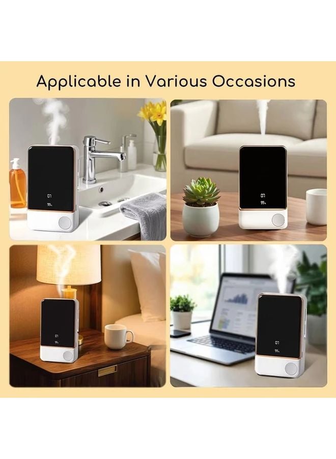 White Aromatherapy Machine Compact Diffuser Humidifier 1800mAh Rechargeable - Image 3