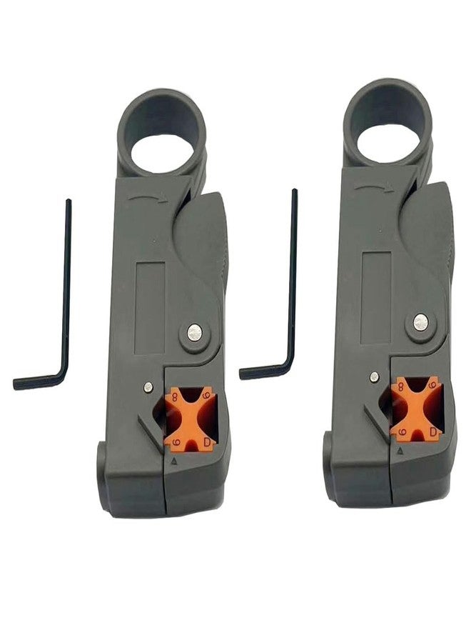 DEVMO 2pcs Cable Stripper Coaxial Wire Coax Stripping Tool RG6 RG11 RG58 RG59 Universal - Image 1