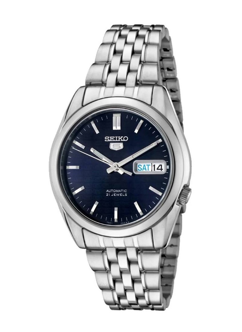 Seiko - 5 Automatic Blue Dial Stainless Steel Men's Watch SNK357K1 - Image 1