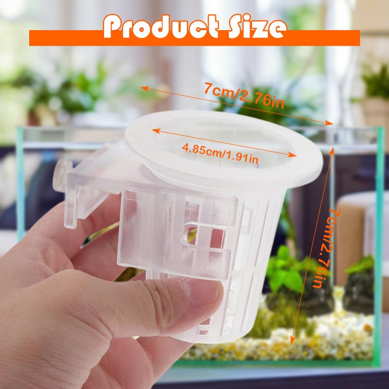 Pcmursal 2 Pack Fish Tank Hanging Plant Pots, Aquarium Plant Holder (Transparent) - Image 2