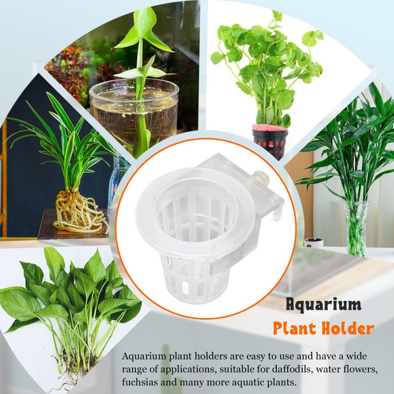 Pcmursal 2 Pack Fish Tank Hanging Plant Pots, Aquarium Plant Holder (Transparent) - Image 4