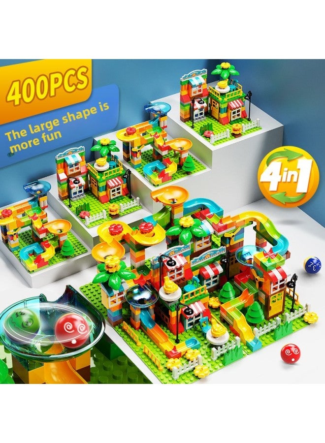 Fei Le 1625-1 Large Particle 4-in -1 Assembled City Slide Track Children's Brain Toys For Girls To Benefit Intelligence-Color:100 Particle Slide  - Image 2