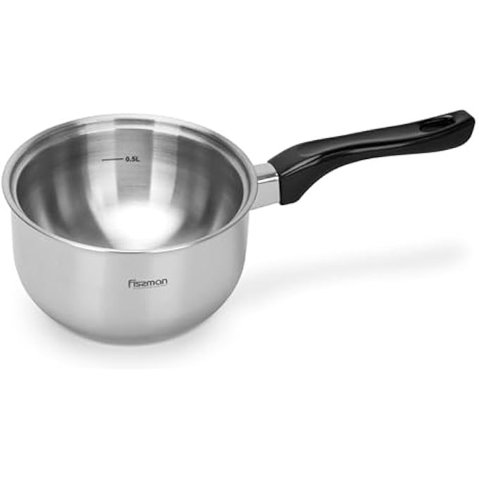 فيسمان قدر صلصة 095L مزدوج الجدار من الفولاذ المقاوم للصدأ، قدر صلصة باين ماري 16 سم، مصقول مثل المرآة، قاعدة حثية من الفولاذ المقاوم للصدأ 1810 304، مناسب لجميع مواقد الطهي، مقبض من الباكليت - Image 2