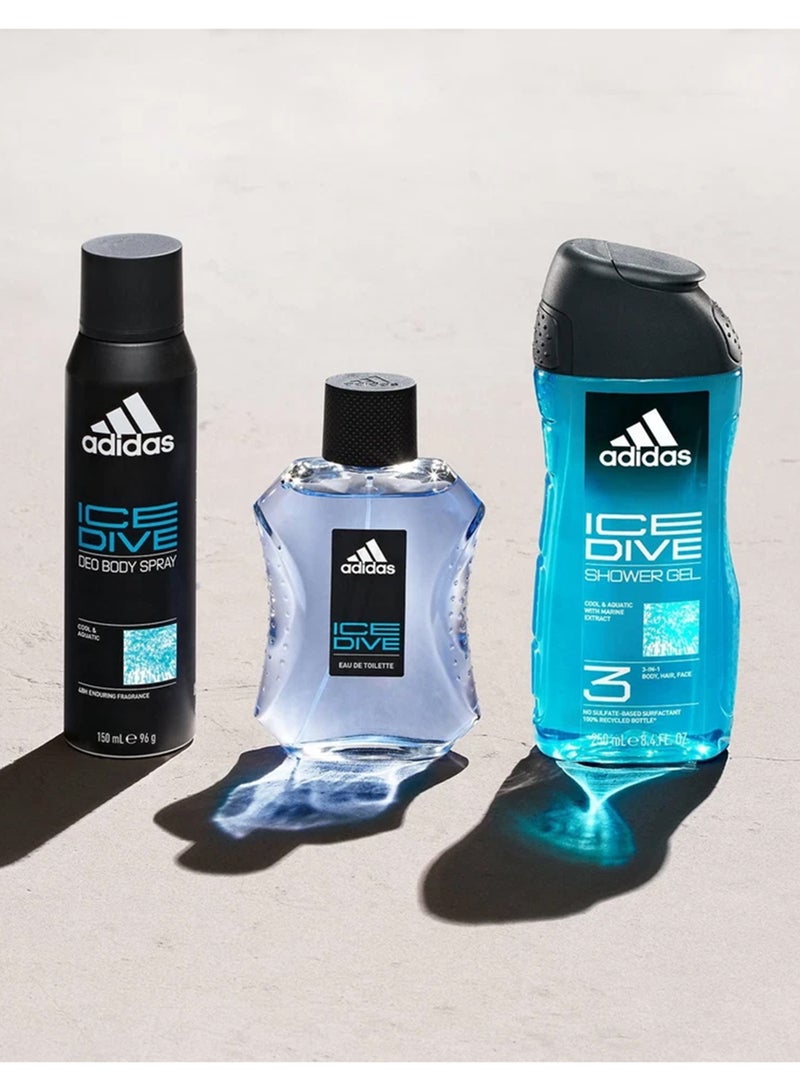 Adidas Ice Dive Eau De Toilette 100ml - Image 5