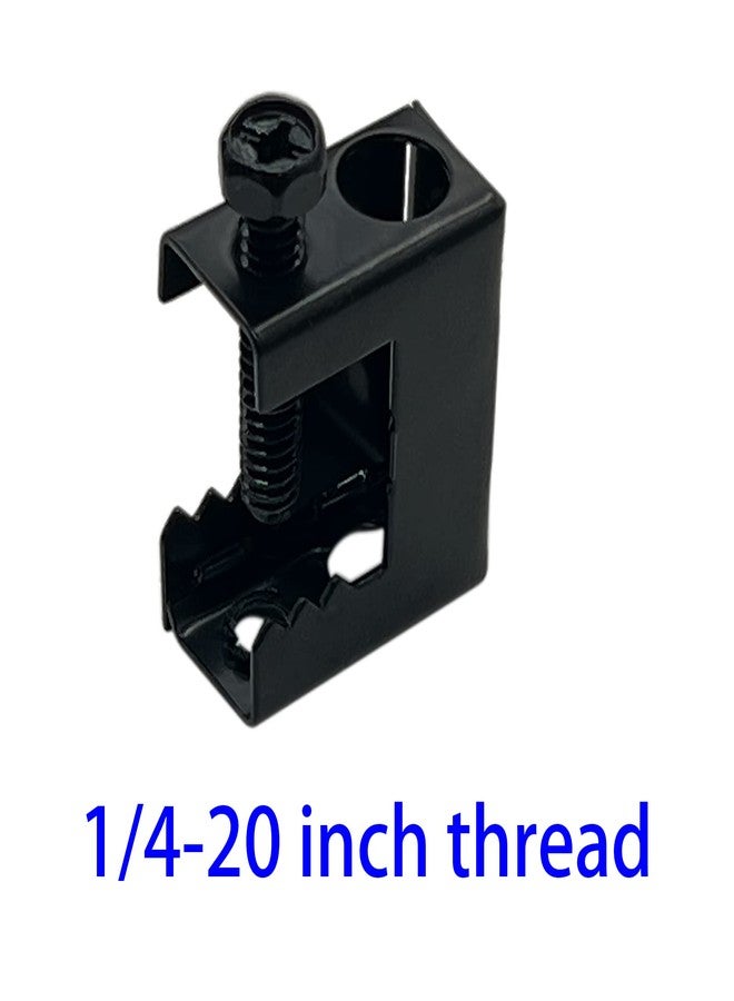 Xadnitu 100 Packs Beam Clamps, 1/4"-20 Black Steel Bolt-on Clamp Hangers Used in Combination with J-Hook for Installation on Beams Up to 1/2" Thick - Image 2