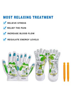 General 4PCS Reflexology Socks & Gloves Tool Set, Hand Spa Reflexology Tool Massage & Foot Massage Strap for Ladies & Men's Fatigue Relief  - Image 5