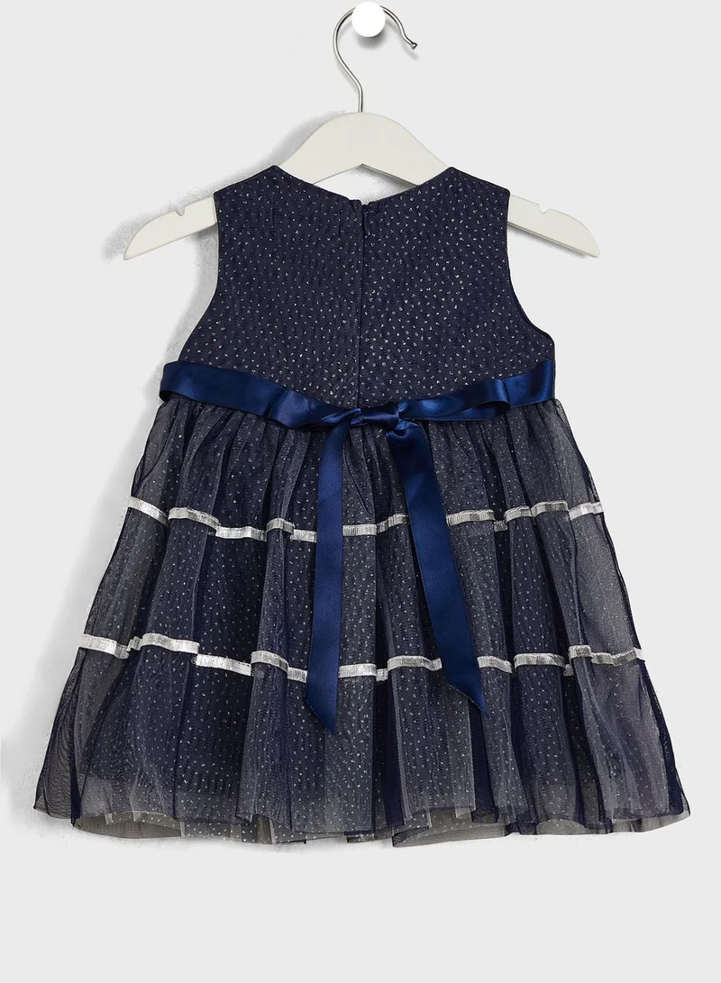 Nautinati Girls Embroidered Glittered Dress