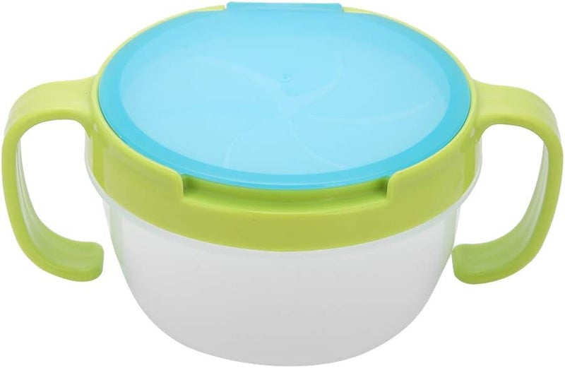 comfrt Snack Cup with Double Handle for Kids, Snack Catcher Lid Snack Container for Toddler and Baby,Portable Biscuits Candy Box (Green) - Image 1