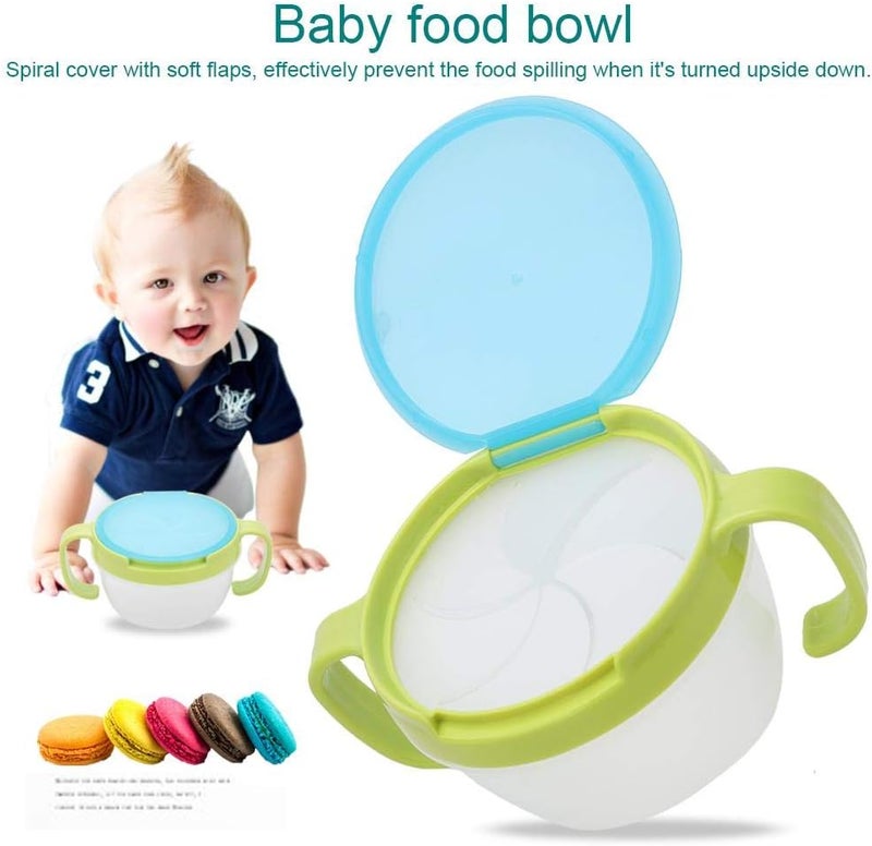 comfrt Snack Cup with Double Handle for Kids, Snack Catcher Lid Snack Container for Toddler and Baby,Portable Biscuits Candy Box (Green) - Image 2