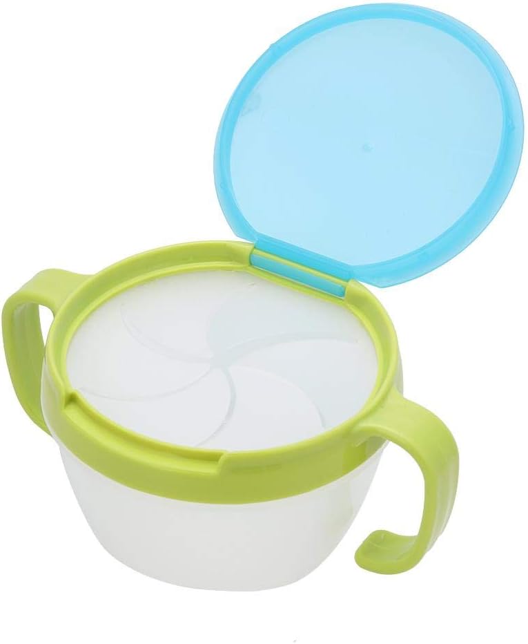 comfrt Snack Cup with Double Handle for Kids, Snack Catcher Lid Snack Container for Toddler and Baby,Portable Biscuits Candy Box (Green) - Image 4