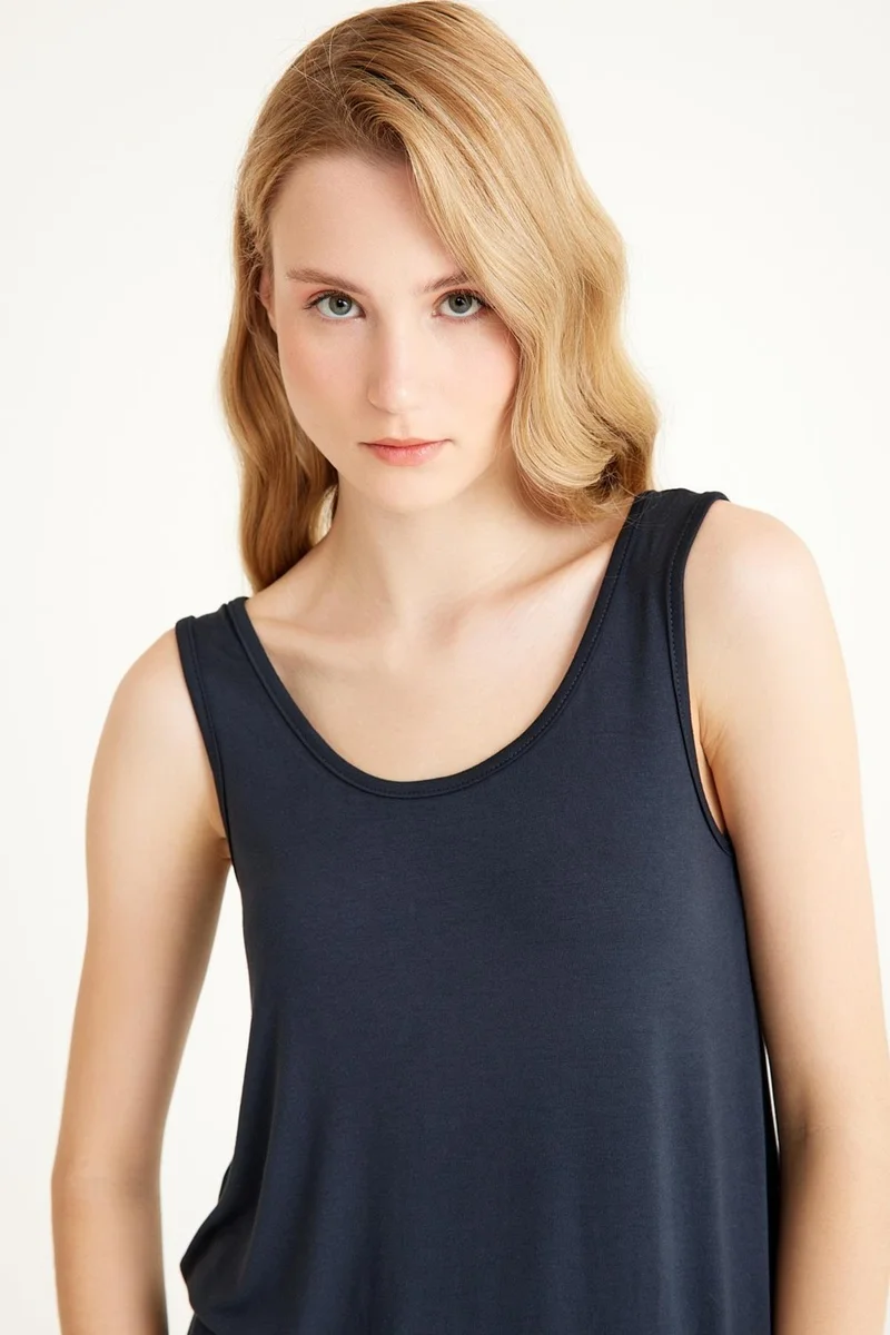 Cotenconcept Thick Strap Basic Cotton Undershirt T-Shirt