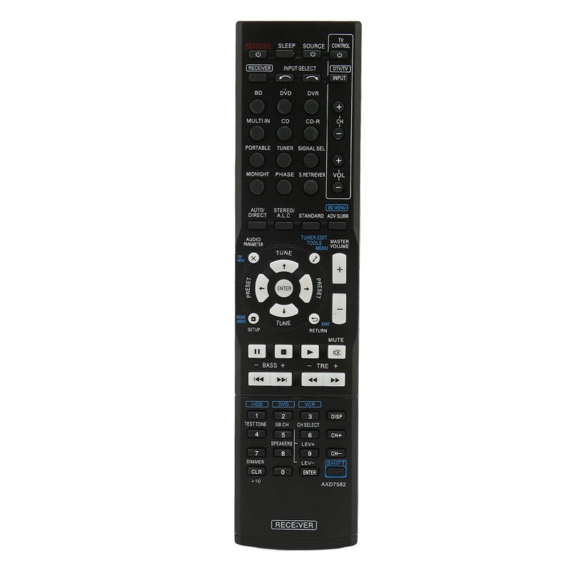 Replacement AV Receiver Remote Control Compatible for Pioneer AXD7582 AXD7632 VSX Series - Elastic Keys Far Field Control Premium ABS Material for Home Theater - Image 1