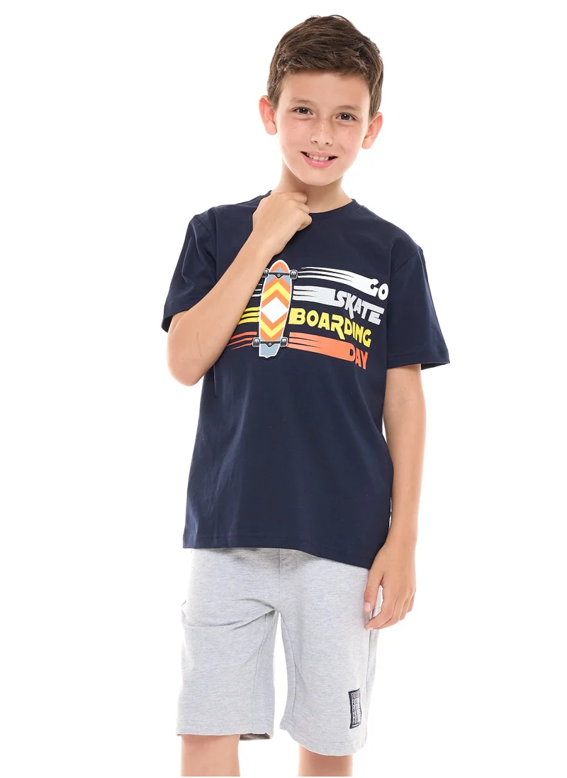 victor and jane Boys' 2-Piece Graphic T-Shirt & Shorts Set (6-12Y)