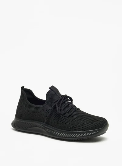 Oaklan by Shoexpress Oakland Mesh Textured Shoes with Lace-Up Closure